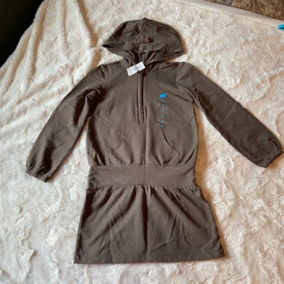 2/$55 Children's Place Brown Hoodie Dress Girls Size 7 NWT - Picture 1 of 11